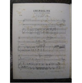 CHABRIER Emmanuel Gwendoline No 3 Duo Chant Piano 1894