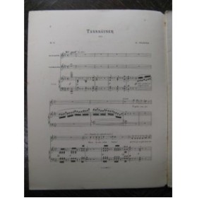 WAGNER Richard Tannhauser No 7 Duo Chant Piano ca1895