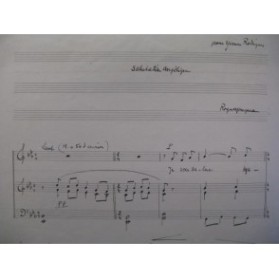 MOUGNEAU Roger Salutation Angélique Manuscrit Chant Piano