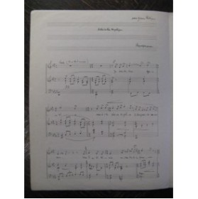 MOUGNEAU Roger Salutation Angélique Manuscrit Chant Piano