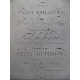 DUPIERGE Félix 3 Trios Violons Basse ca1820