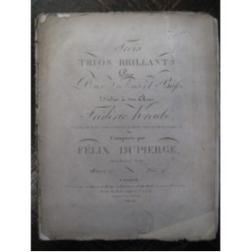 DUPIERGE Félix 3 Trios Violons Basse ca1820