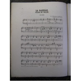 WOLLENHAUPT H. A. La Gazelle Piano 4 mains ca1870