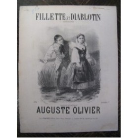 OLIVIER Auguste Fillette et Diablotin Chant Piano XIXe
