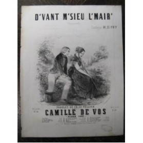 DE VOS Camille D'vant M'sieu l'Maire Chant Piano 1850