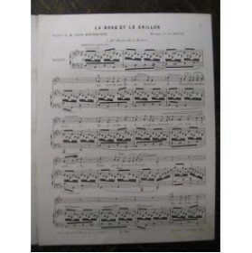 NELDY A. La Rose et le Grillon Chant Piano 1855
