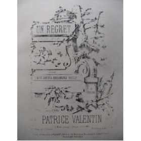 VALENTIN Patrice Un Regret Piano XIXe