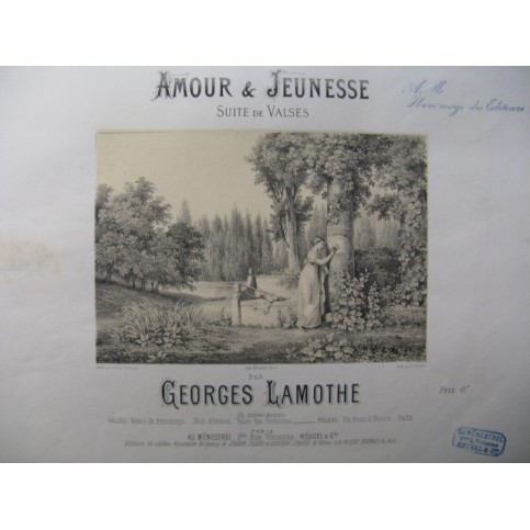 LAMOTHE Georges Amour et Jeunesse Piano 1885