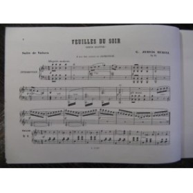 JERVIS RUBINI G. Feuilles du Soir Piano XIXe