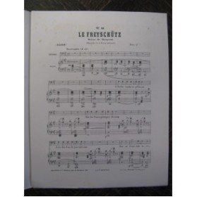 WEBER LE Freyschutz No 10 Scène de Gaspard Chant Piano 1876