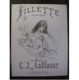 ANDLAUER E. J. Fillette Piano XIXe