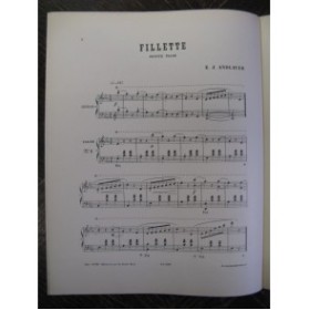 ANDLAUER E. J. Fillette Piano XIXe
