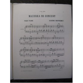 BERTHEMET Eugène Mazurka de Concert Piano 1886