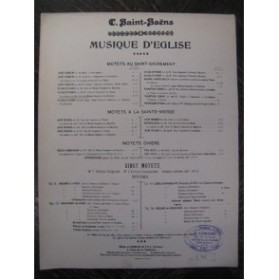 SAINT-SAËNS Camille O salutaris Orgue Chant 1932