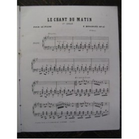BOSCOVITZ Frédéric Le chant du Matin Piano 1868