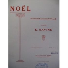SAVINE E. Noël Chant Piano