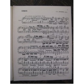 DUSSEK J. L. Grande Sonate op 43 Piano XIXe