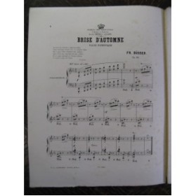 BUSSER Frédéric Brise d'Automne Piano 1876