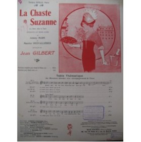 GILBERT Jean La Chaste Suzanne No 2 Chant Piano 1913