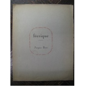 IBERT Jacques Féerique Piano 1925