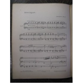 IBERT Jacques Féerique Piano 1925