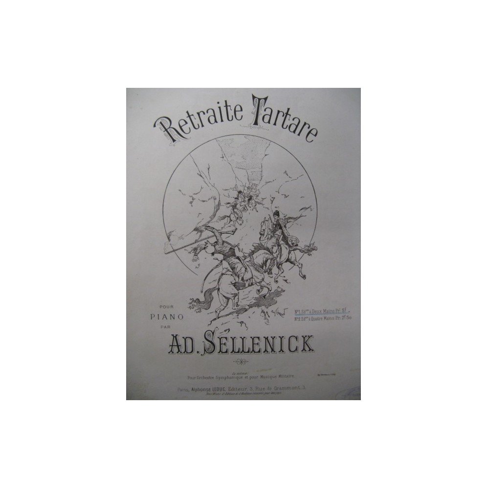 SELLENICK Ad. Retraite Tartare Piano 1884