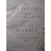 PLEYEL Ignace 6 Quatuors op 2 pour 2 Violons Alto Violoncelle ca1785