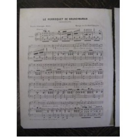 BATTMANN J. L. Le Perroquet Chant Piano XIXe
