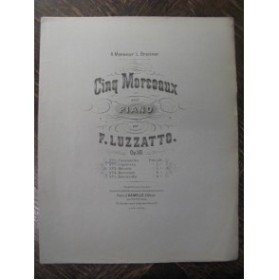 LUZZATTO F. Canzonetta Piano 1892