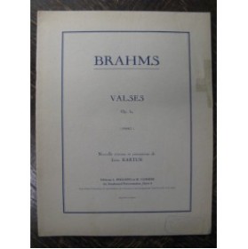 BRAHMS Johannes Valses Piano