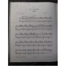 DURAND Auguste Valse No 4 Piano 4 mains 1910