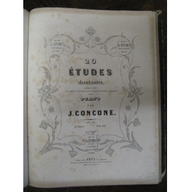 CHAULIEU CZERNY CONCONE Etudes pour Piano ca1830