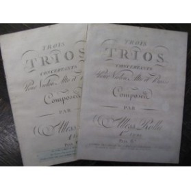 ROLLA Alessandro 3 Trios Violon Alto 1795