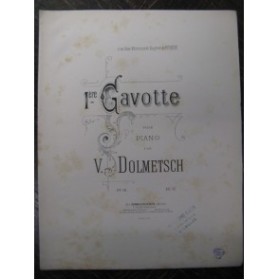 DOLMETSCH Victor Gavotte No 1 Piano 1886