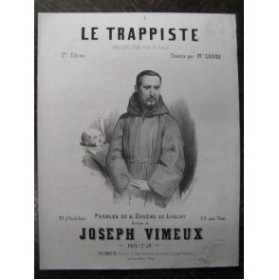 VIMEUX Joseph Le Trappiste Chant Piano ca1860