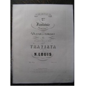 LOUIS N. 2e Fantaisie Violon Piano ca1865