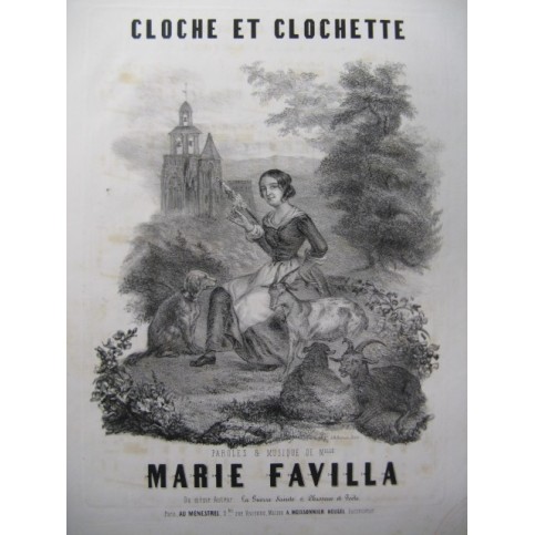 FAVILLA Marie Cloche et Clochette Chant Piano ca1850