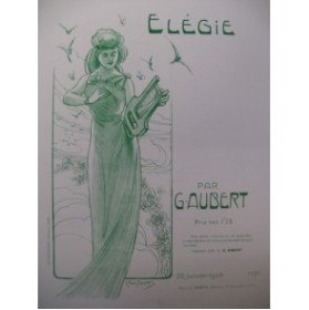 AUBERT G. Elégie Pousthomis Piano 1908