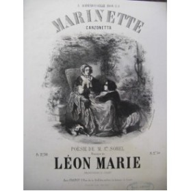 MARIE Léon Marinette Chant Piano ca1850