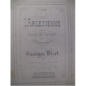 BIZET Georges L'Arlesienne Piano 4 mains ca1880