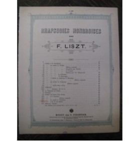LISZT Franz Rhapsodie Hongroise No 13 Piano XIXe
