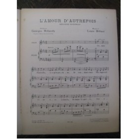 BILLAUT Louis l'Amour d'autrefois Burret Chant Piano 1907