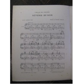 DE FAYE-JOZIN Fred. Rêverie du Soir Piano 1904