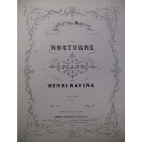 RAVINA Henri Nocturne Piano XIXe