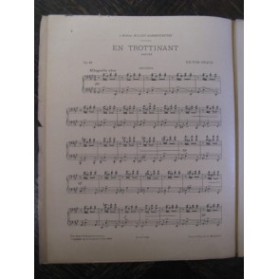 STAUB Victor En Trottinant pour Piano 4 mains 1909