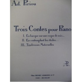 PIRIOU Ad. Tendresses maternelles Piano 1926