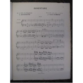 DONIZETTI G. La Fille du régiment Piano 4 mains 1890