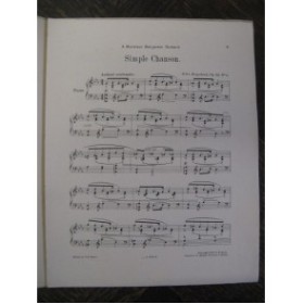 DREYSCHOCK Félix Simple Chanson Piano 1892