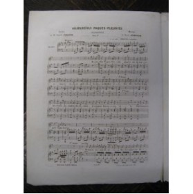 STREICH Henri Aujourd'hui Pâques Chant Piano ca1850