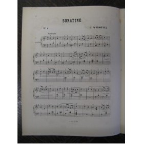WORMESEL C. Sonatine Piano ca1880